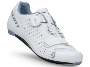 SCOTT Road Comp BOA® Shoe – Race Bike Shoes - matt white/light blue