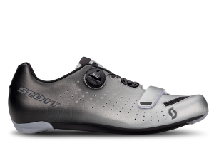 SCOTT Road Comp BOA® Shoe – Race Bike Shoes - Black fade - Metallic Silver