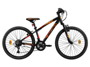 Atala Race Comp 24 Boy – Mountain Bike for boys - Black/Orange/Matt fluorescent red